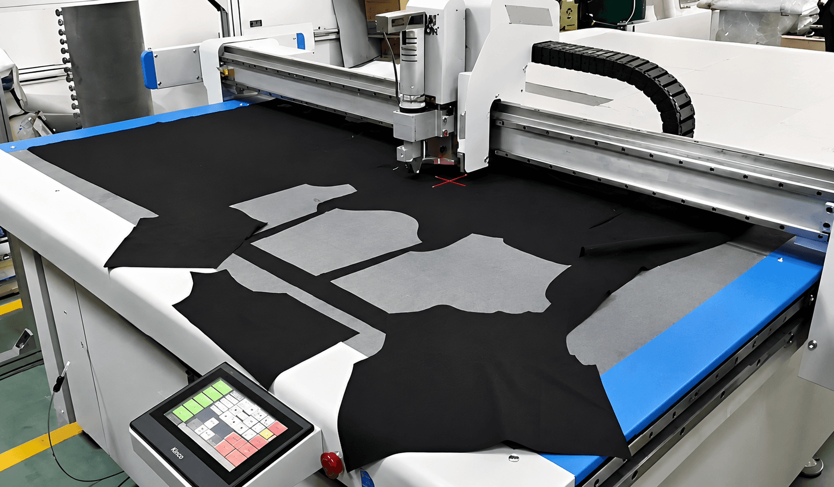 Coverenta fabric cutting table used for apparel production preparation