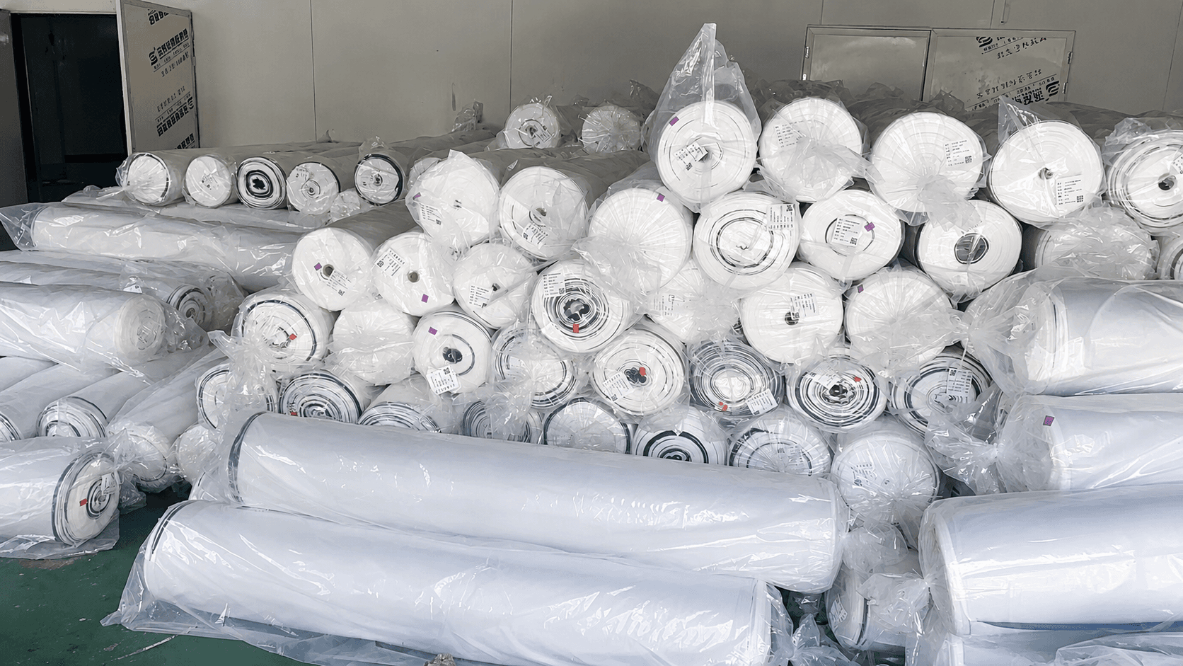 Fabric rolls prepared for apparel manufacturing resources