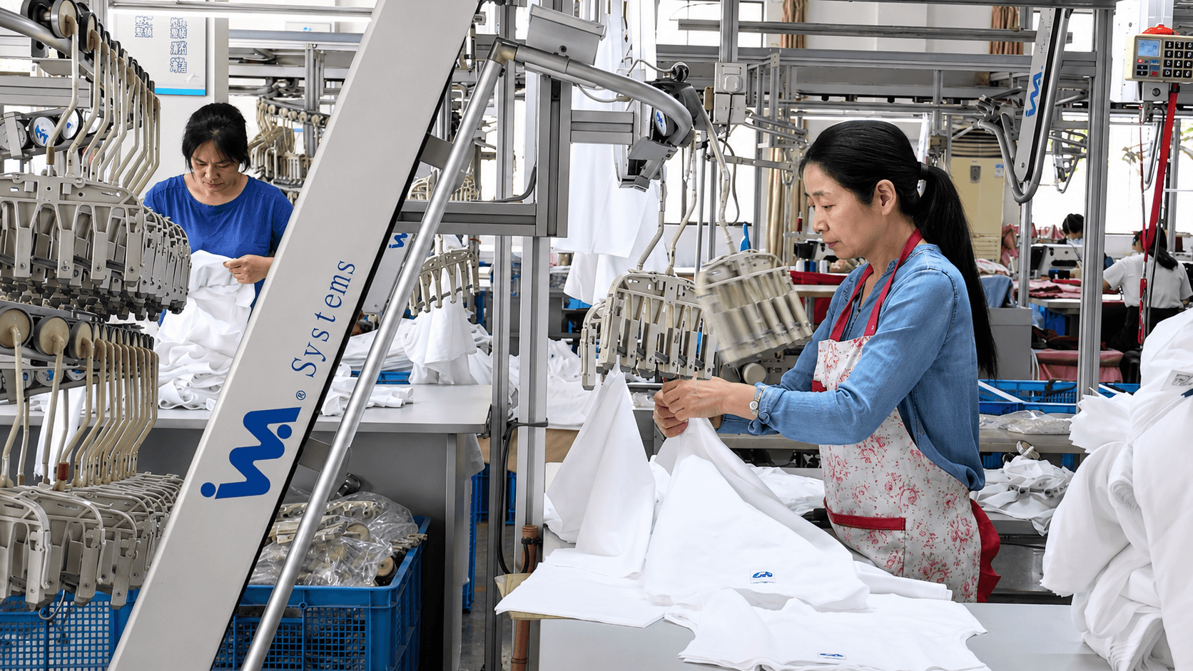 Coverenta production line used for outdoor jacket project review and bulk apparel planning